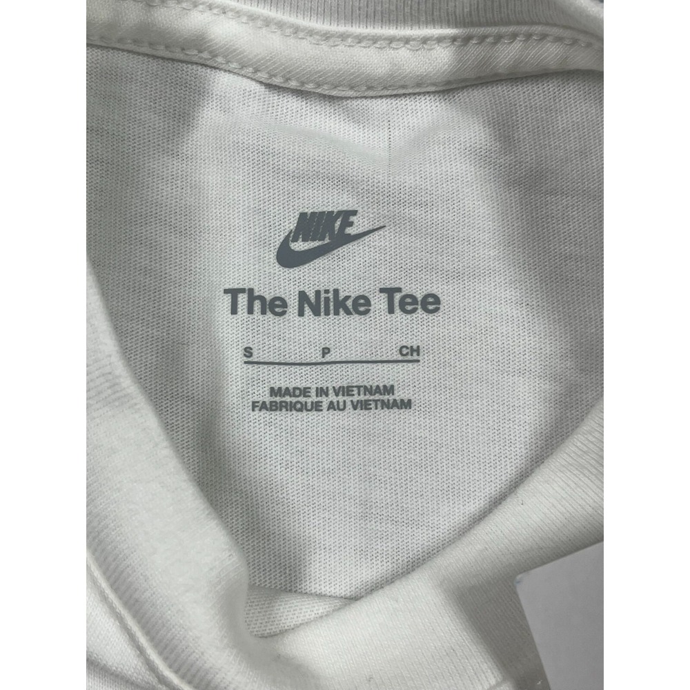 Nike Shirt Youth Unisex S The Nike Tee‎ Short Sleeve Swoosh Logos White - Picture 4 of 14